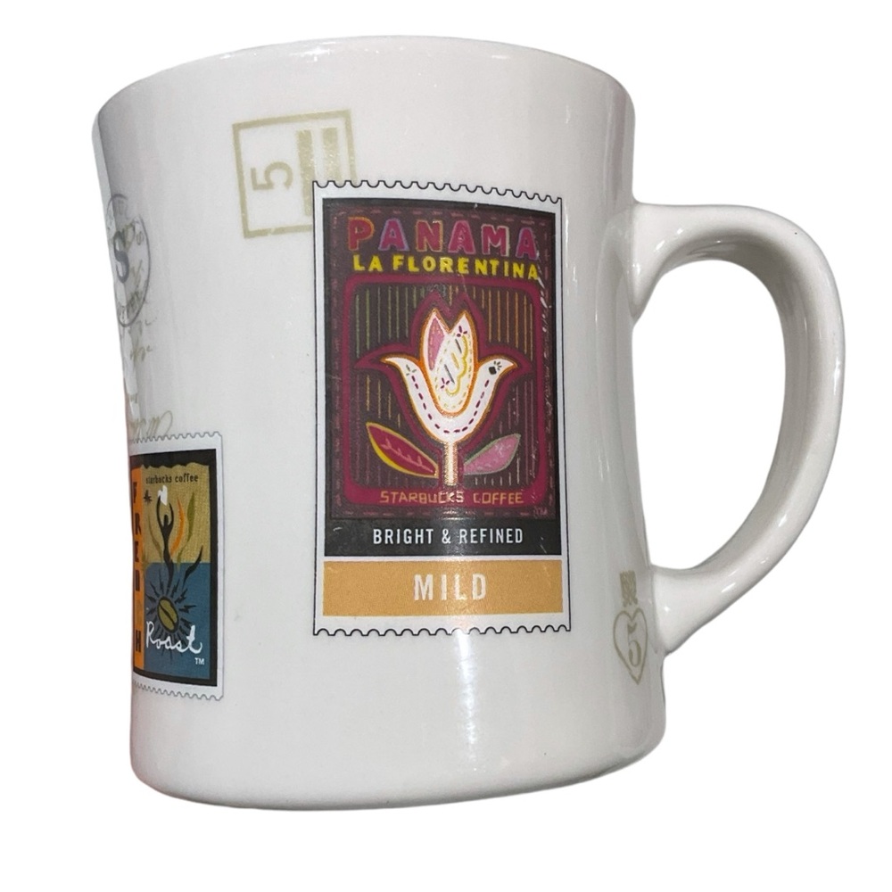 2002 STARBUCKS Coffee Barista Mug Air Mail Stamps Kenya, Panama, Italian Roasts - Picture 5 of 13